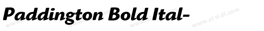 Paddington Bold Ital字体转换